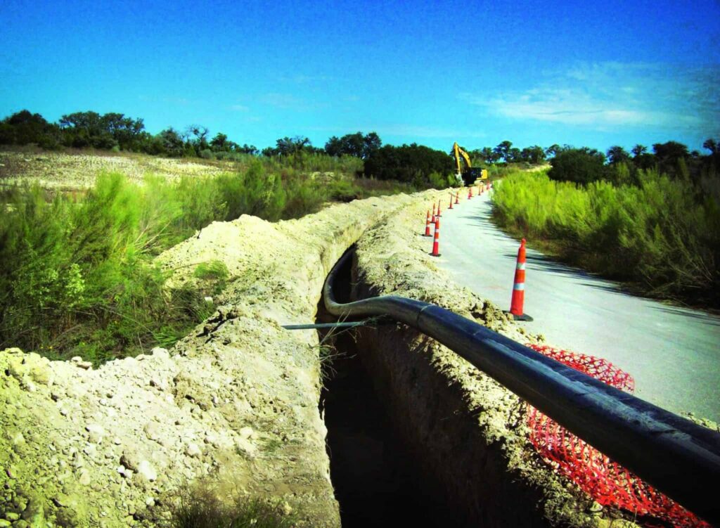 A water pipe as part of a local project.