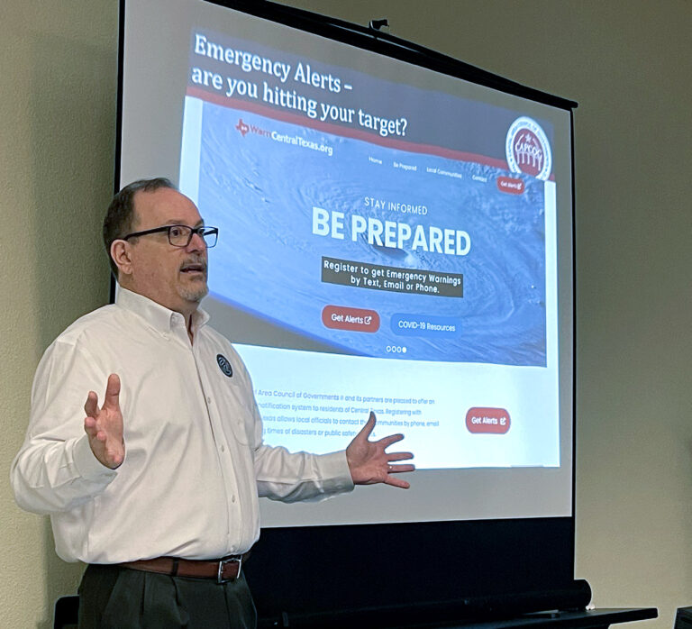 Martin talking at the Texas Emergency Manager Conference 2023