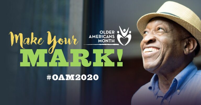 Older Americans Month social graphic from ACL 2020 May