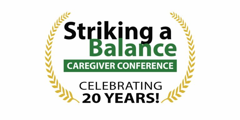 Striking a Balance: Family Caregiver Conference Logo 2021