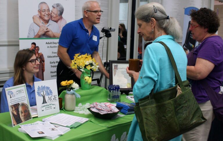 Striking a balance information booth from 2016