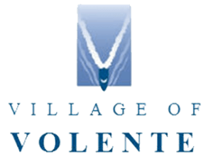 A logo that reads "Village of Volente"