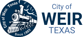 A logo that reads "City of Weir Texas"