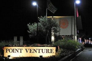 Point Venture, Texas at night