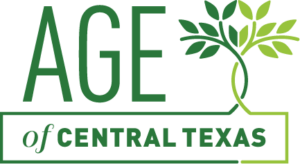 Age of Central Texas Logo. AGE next to a tree.